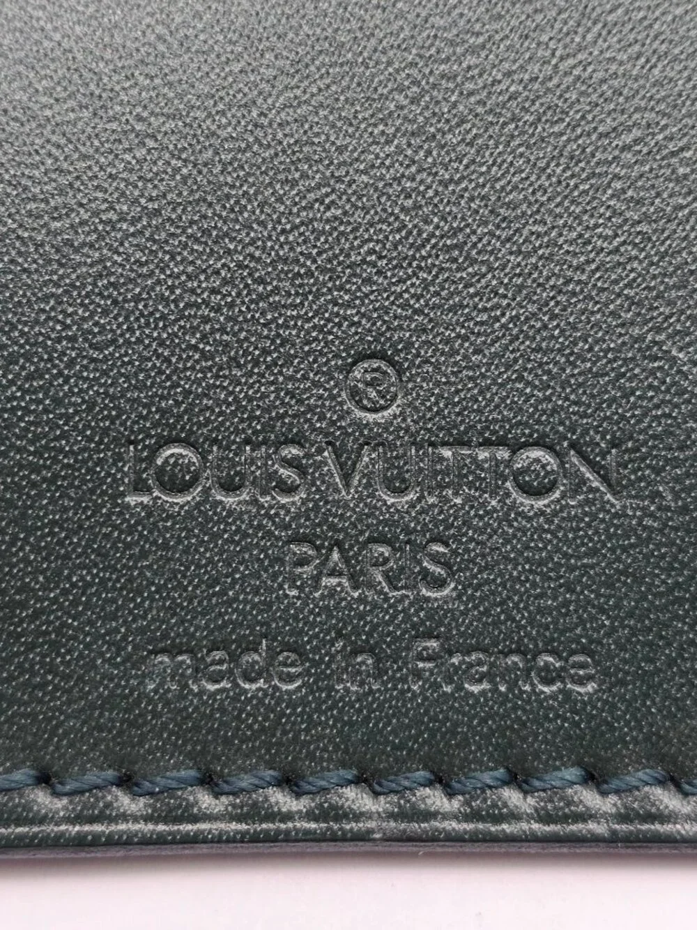 Authentic Louis Vuitton Black Leather Luggage Tag